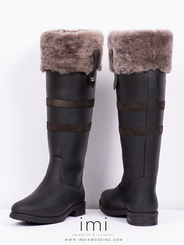 Kingsley Helsinki Gaucho Black/Anthracite Suede Stripes/Taupe Sheepskin 39