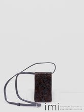 Load image into Gallery viewer, Kingsley Phone Bag 367 Paxson Blue 323 Engraved Brown 214 Metallic Grey