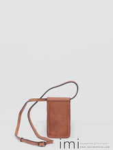 Load image into Gallery viewer, Kingsley Phone Bag 369 Paxson Camel Black Stitching