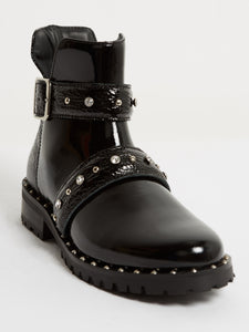Kingsley Saffire Swarovski Patent Black 39
