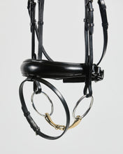Load image into Gallery viewer, Kingsley Snaffle Bridle Flat Leather Black/XFull