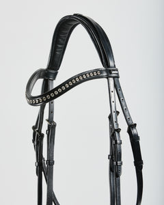 Kingsley Snaffle Bridle Flat Leather Black/Cob