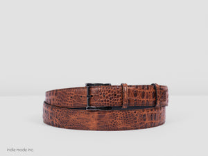 Kingsley Belt 354 Alligator Brown/Black