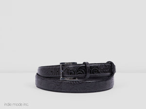 Kingsley Belt 364 Engraved Black/Silver