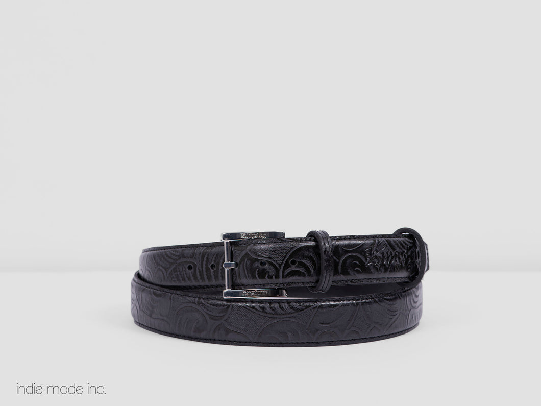 Kingsley Belt 364 Engraved Black/Silver