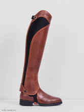 Load image into Gallery viewer, Kingsley Half Chaps Gaucho Chestnut/Black
