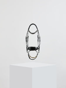 Kingsley Snaffle Bridle Flat Leather Black/Cob