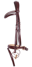 Load image into Gallery viewer, Kingsley Snaffle Bridle Flat Leather Chestnut/Cream Cob