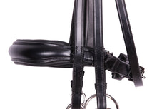 Load image into Gallery viewer, Kingsley Double Bridle Flat Leather Black/Cob