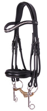 Load image into Gallery viewer, Kingsley Double Bridle Flat Leather Black/Full