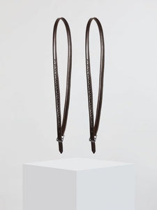 Kingsley Stirrup Leathers Nylon Inserts Brown 150cm
