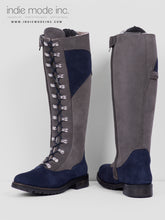 Load image into Gallery viewer, Kingsley Ontario 38 MA M 483 Anthracite Suede/	482 Darkblue Suede Taupe Sheepskin