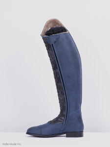 Kingsley Orlando 02 41 A M Gaucho Navy/Blue Shiny Utterly Sheepskin