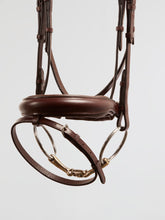 Load image into Gallery viewer, Kingsley Snaffle Bridle Flat Leather Light Nut Smoked Topaz/Full