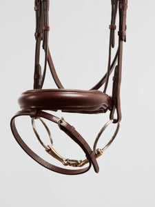 Kingsley Snaffle Bridle Flat Leather Light Nut Smoked Topaz/Full