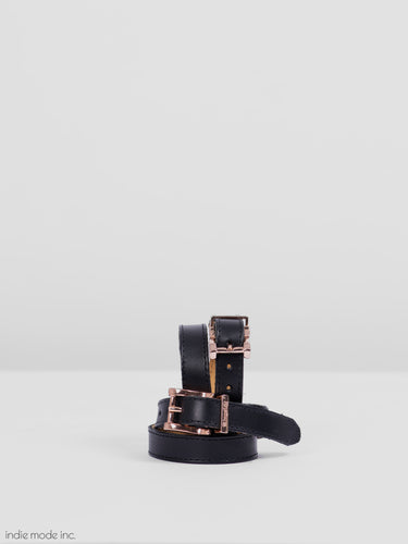 Kingsley Spur Straps 293 Natural Black Rose Gold