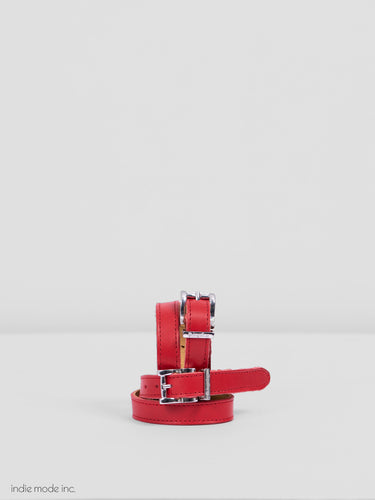 Kingsley Spur Straps 443 Natural Red Silver