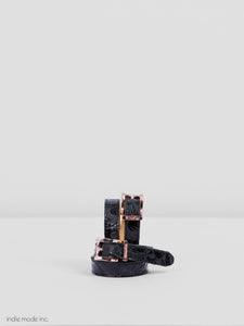 Kingsley Spur Straps 311 Oak Black/Black Rose Gold