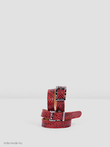 Kingsley Spur Straps 459 Red Python