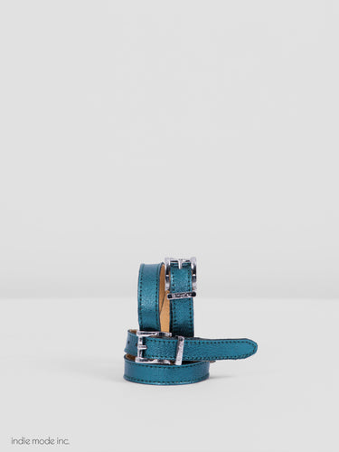 Kingsley Spur Straps 462 Shiny Cyan/Silver