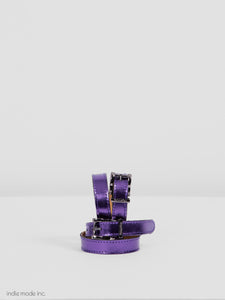 Kingsley Spur Straps 457 Shiny Purple/Black Chrome