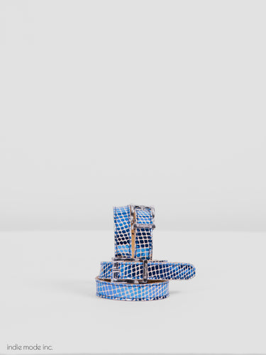 Kingsley Spur Straps 448 Snake Blue/Silver
