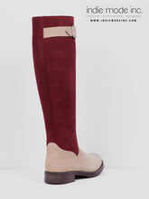 Load image into Gallery viewer, Kingsley Toronto 40 Alta L 490 Bordeaux Suede/489 Sand Suede White Sheepskin