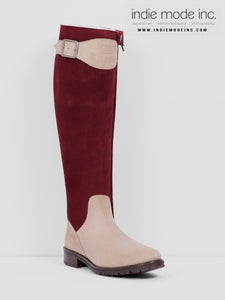 Kingsley Toronto 40 Alta L 490 Bordeaux Suede/489 Sand Suede White Sheepskin