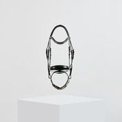 Load image into Gallery viewer, Kingsley Snaffle Bridle Flat Leather Black/White Full
