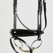 Load image into Gallery viewer, Kingsley Snaffle Bridle Patent Black/Full