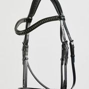 Load image into Gallery viewer, Kingsley Snaffle Bridle Patent Black/Full